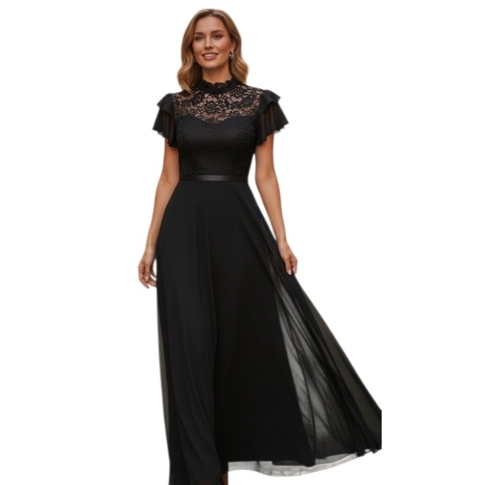 Elegant Regency Miusol Lace Whimsigoth Women size Medium Event Formal Maxi Dress